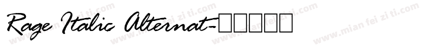 Rage Italic Alternat字体转换